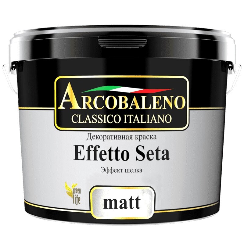 Краска декоративная РАДУГА Arcobaleno Effetto Seta Matt база матовый шелк (5кг) от компании ИП Фомичев - фото 1