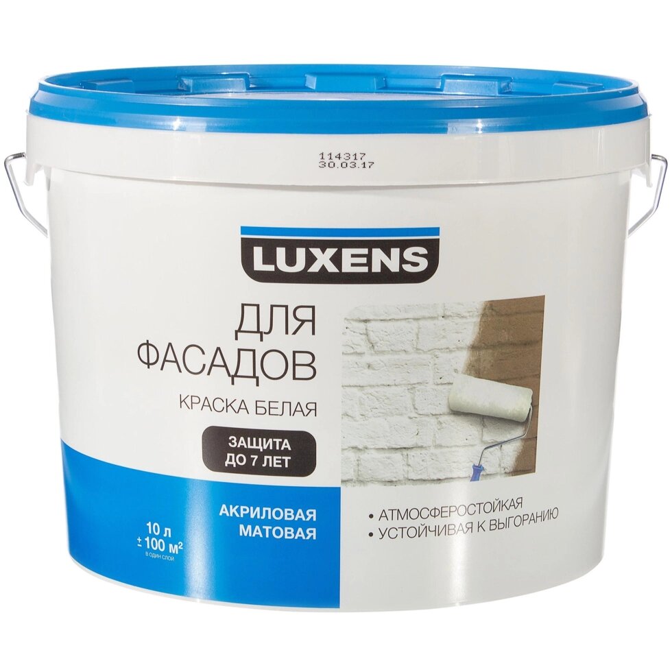 Краска для фасадов Luxens 10 л от компании ИП Фомичев - фото 1