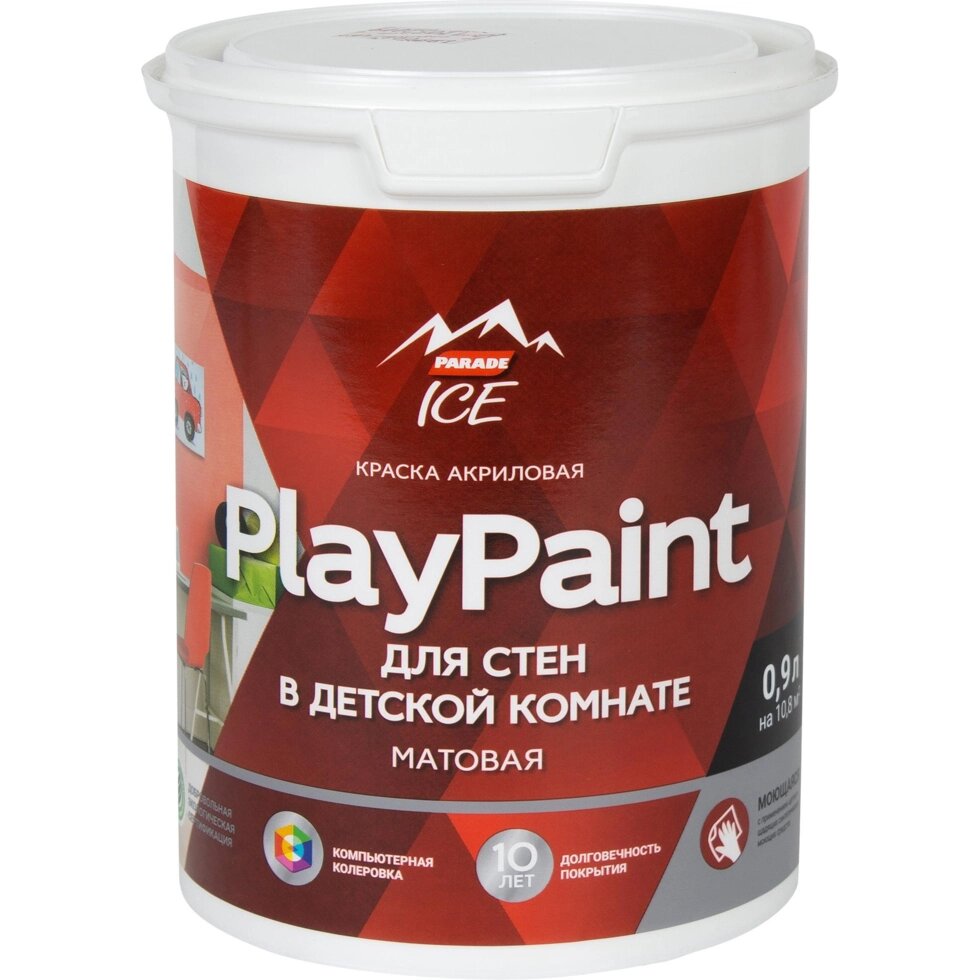 Краска для стен Parade DIY 7 PlayPaint база A 0.9 л от компании ИП Фомичев - фото 1