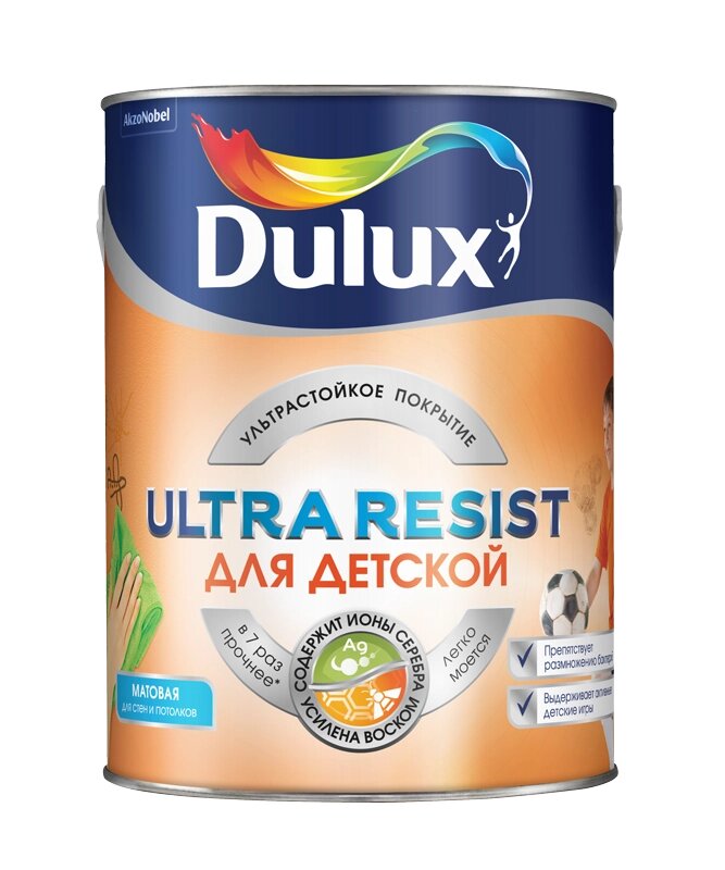 Краска Dulux Ultra Resist Для детской 5л 5239224 от компании ИП Фомичев - фото 1