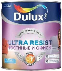 Краска Dulux Ultra Resist Гостиные и офисы BW 1л 5584591