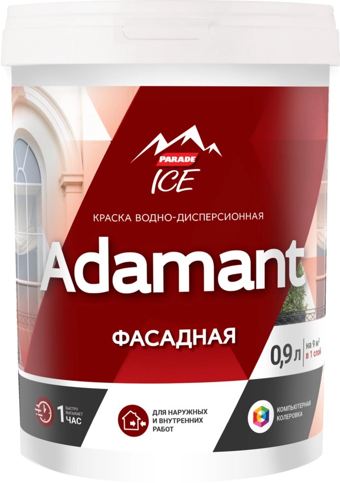 Краска фасадная Adamant 0.9 л база А от компании ИП Фомичев - фото 1