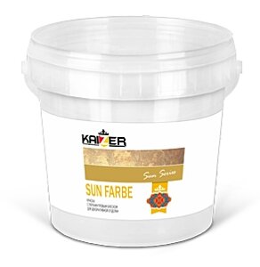 Краска Kaizer перламутровая для декоративной отделки Sun Farbe glanz 3кг цвета : Gold