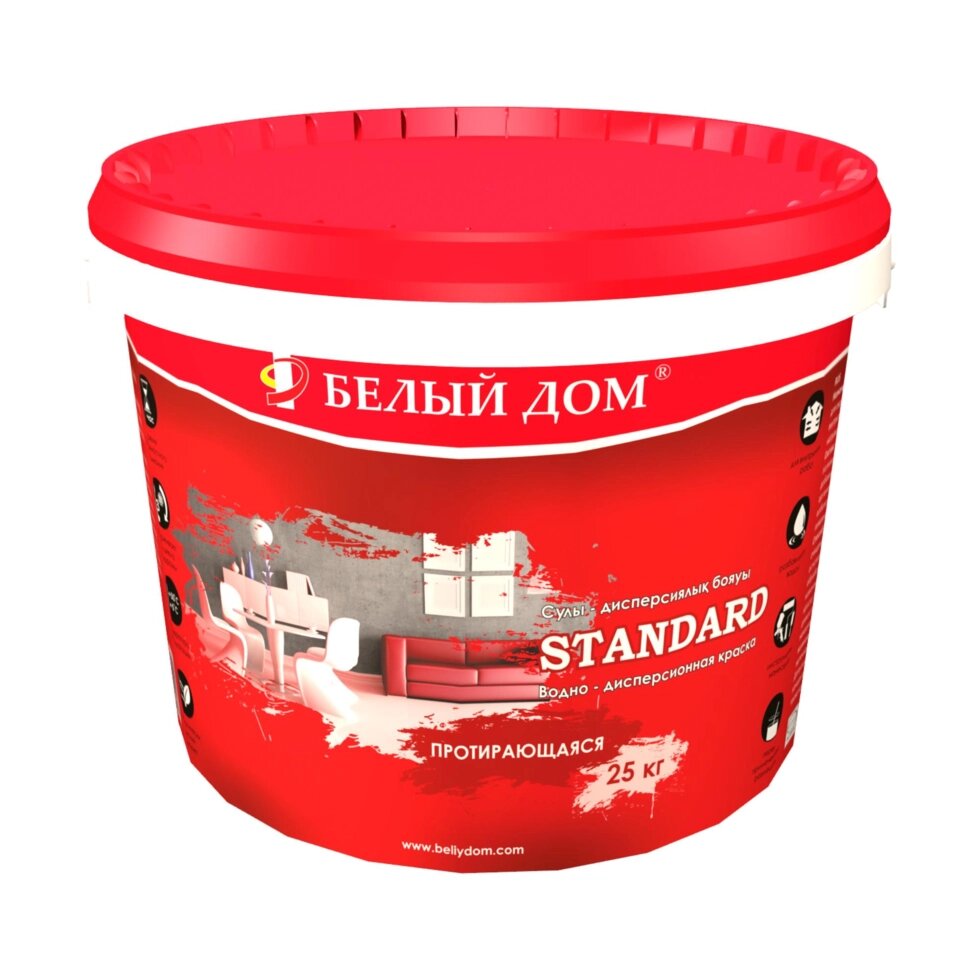 Краска Standard акриловая 25 кг от компании ИП Фомичев - фото 1