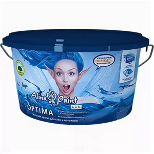 Краска водоэмульсионная, Alina Paint OPTIMA, 25 кг (интерьерная, супербелая, всесезонная)
