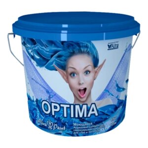 Краска водоэмульсионная, Alina Paint OPTIMA, 7 кг (интерьерная, супербелая, всесезонная)