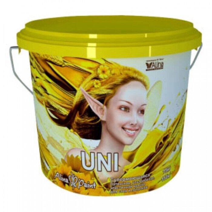 Краска водоэмульсионная, Alina Paint UNI, 15 кг (интерьерная, супермоющаяся, всесезонная) от компании ИП Фомичев - фото 1