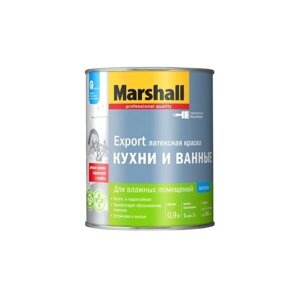 Краска водоэмульсионная MARSHALL д/кух. и ван. латексная база C 0,9л 5248869