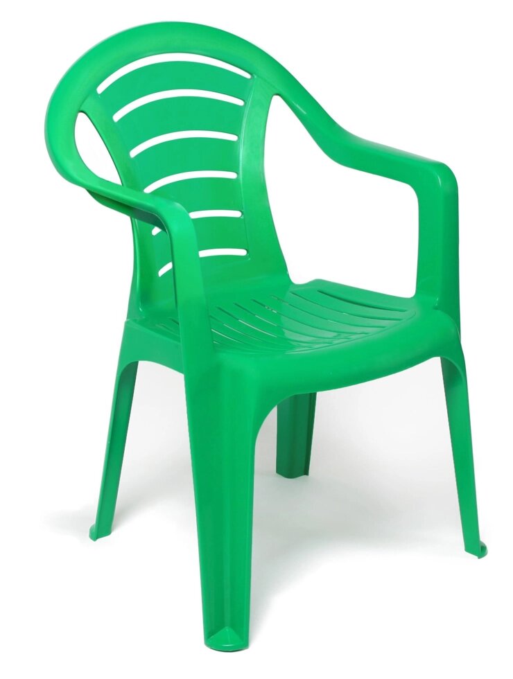 Кресло садовое 40х39х79 cм пластик зеленый (оттенок в ассортименте) от компании ИП Фомичев - фото 1