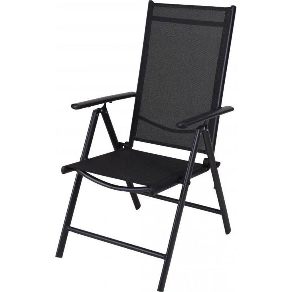 Кресло садовое складное 55,5х68,5х107 см. текслайн черное FD4000540 К от компании ИП Фомичев - фото 1
