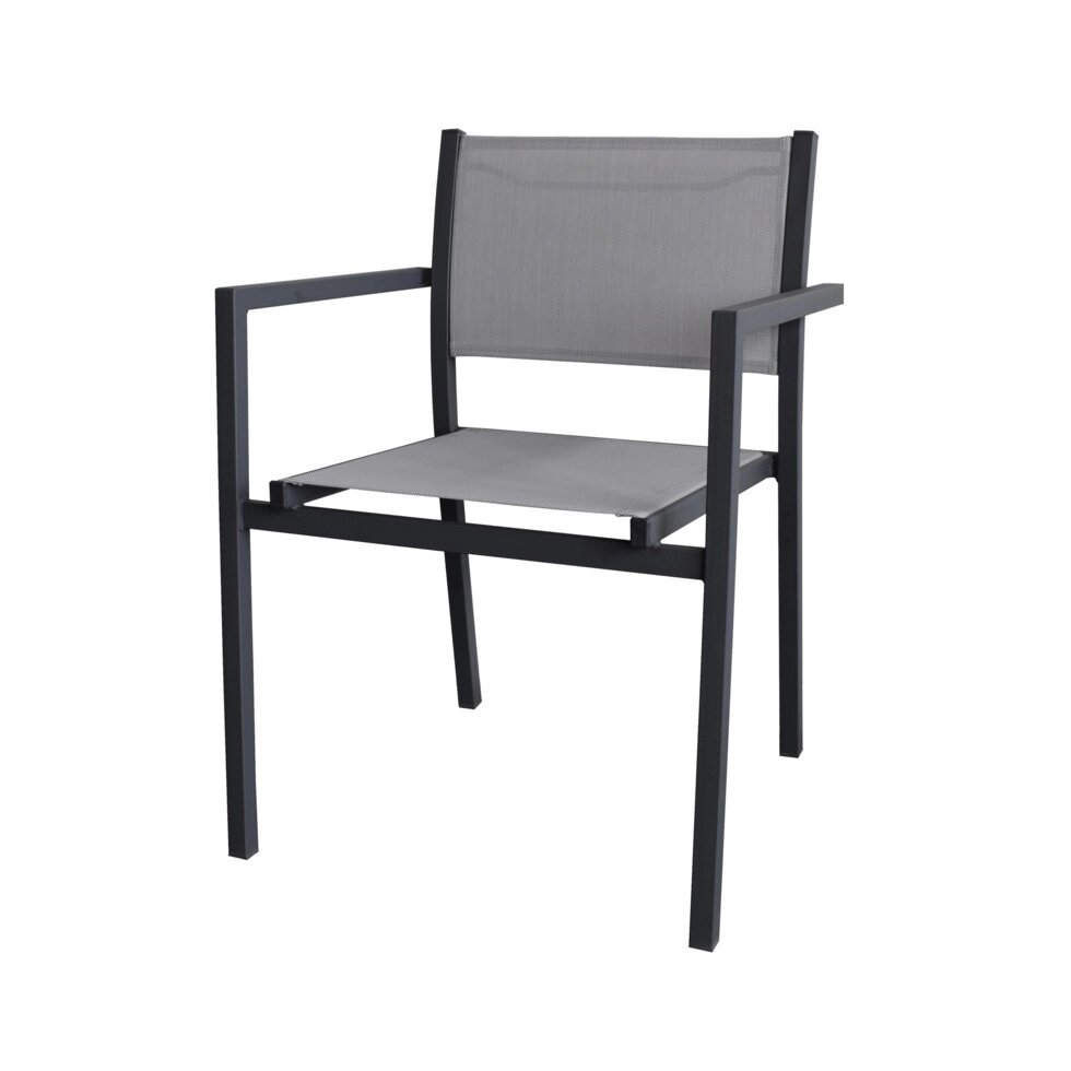 Кресло садовое Steel 55x80x55 см сталь/текстилен антрацит от компании ИП Фомичев - фото 1