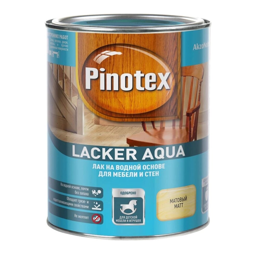 Лак PINOTEX Lacker Aqua 10 (матовый) 1л 5254104 от компании ИП Фомичев - фото 1