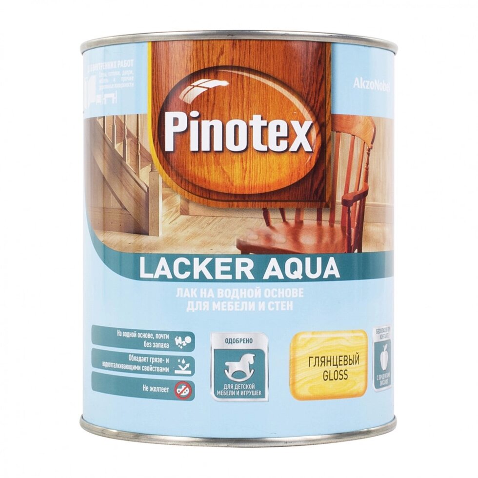 Лак PINOTEX Lacker Aqua 70 (глянцевый) 1л 5254084 от компании ИП Фомичев - фото 1