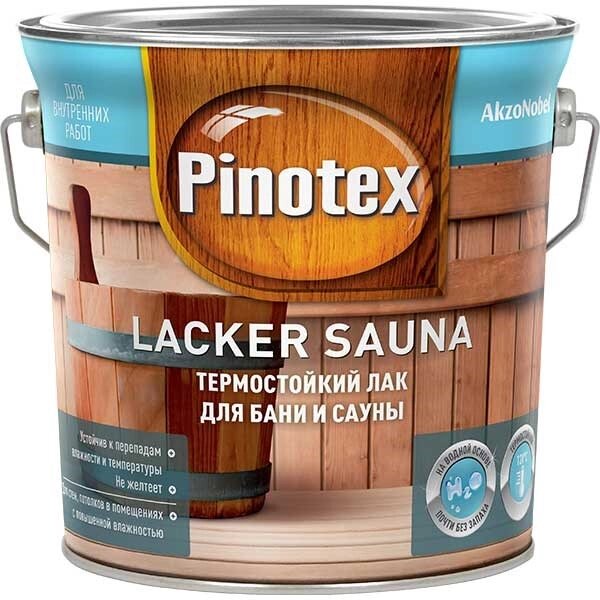 Лак PINOTEX Lacker Sauna 20 (полуматовый) 1л 5254107 от компании ИП Фомичев - фото 1