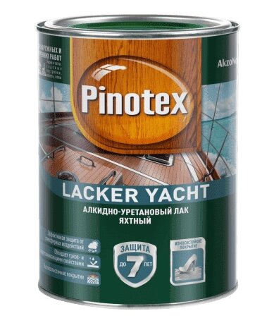 Лак PINOTEX Lacker Yacht 40 (полуматовый) 1л 5255403 от компании ИП Фомичев - фото 1