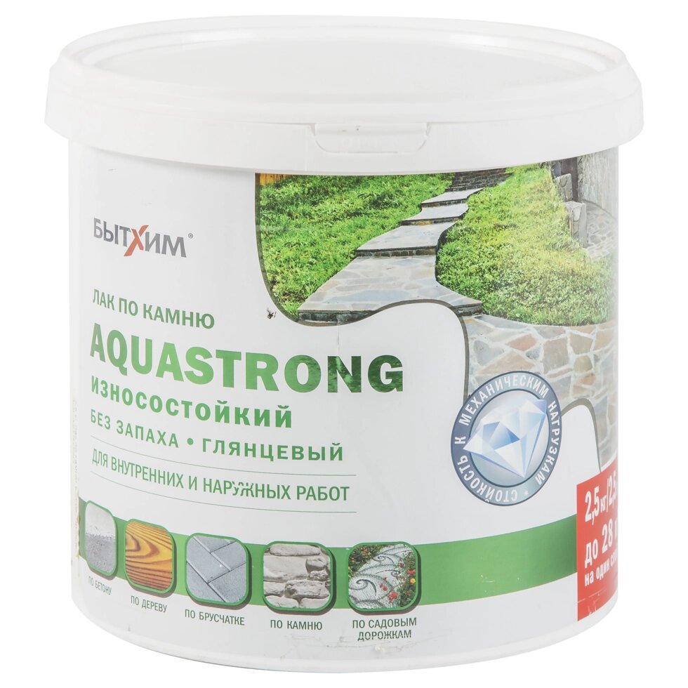 Лак по камню Aquastrong, высокопрочный, 2.5 кг от компании ИП Фомичев - фото 1