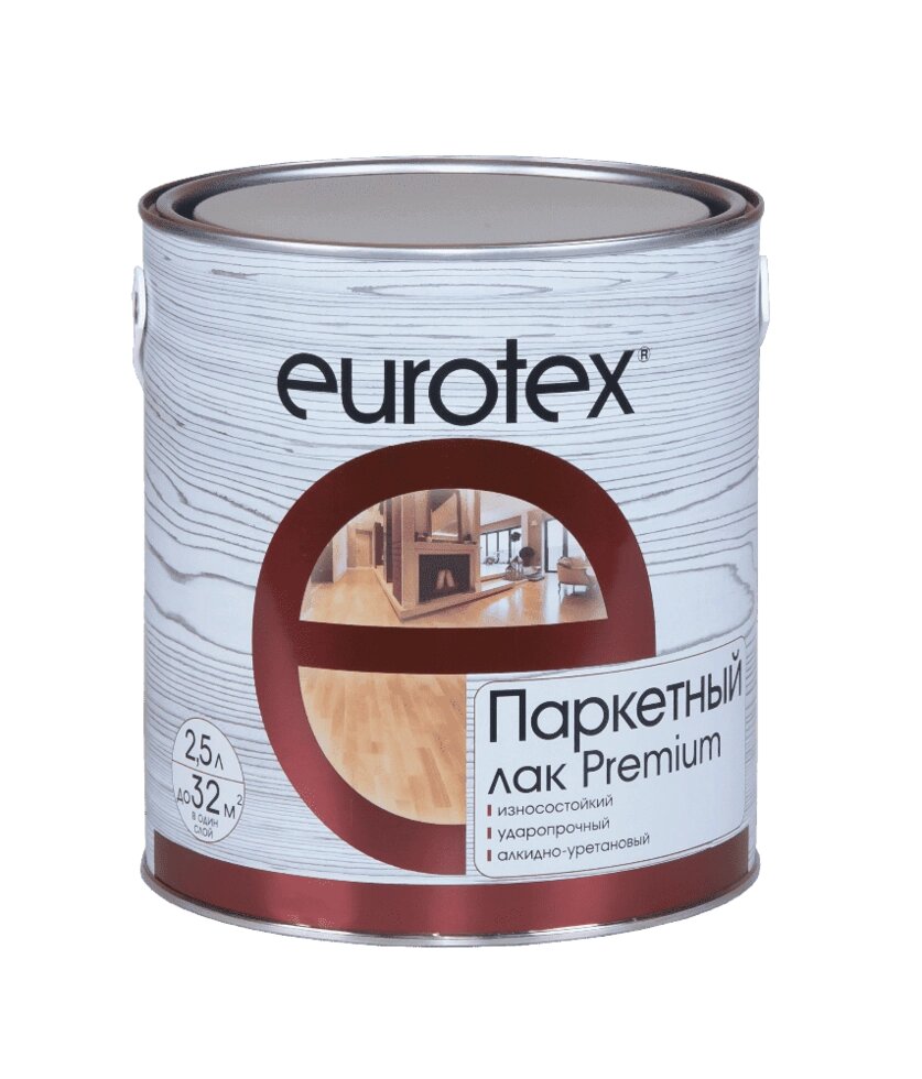 Лак РОГНЕДА EUROTEX-Premium полуматовый 2,5л от компании ИП Фомичев - фото 1