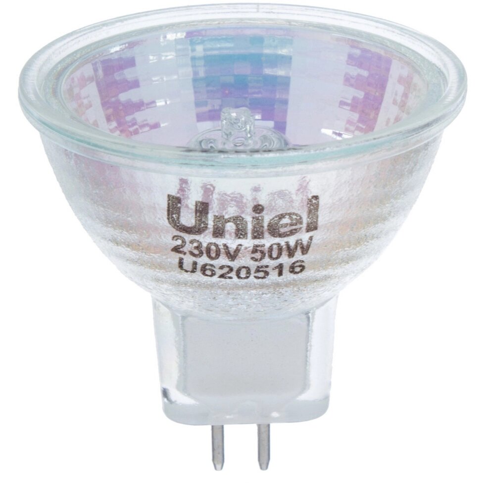 Лампа галогенная Uniel GU5.3 50 Вт свет тёплый белый от компании ИП Фомичев - фото 1