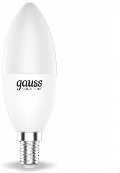 Лампа Gauss светодиодная Smart Home RGBW E14 C37 5Вт 2700-6500K 1190112 от компании ИП Фомичев - фото 1