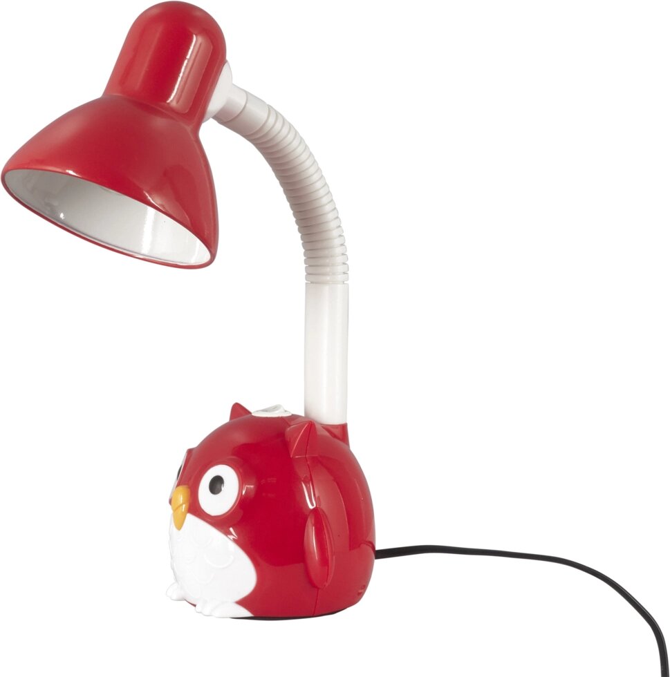 Лампа настольная Сова E27 40 Вт цвет красный от компании ИП Фомичев - фото 1