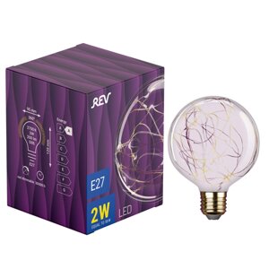 Лампа Rev VINTAGE Copper Wire шар G95 E27, 2700K, DECO Premium, теплый свет (32444 7)