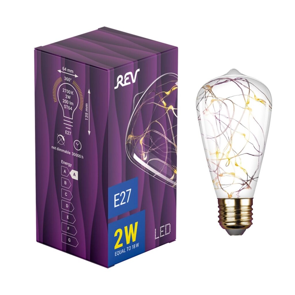 Лампа Rev VINTAGE Copper Wire ST64 E27, 2700K, DECO Premium, теплый свет (32445 4) от компании ИП Фомичев - фото 1