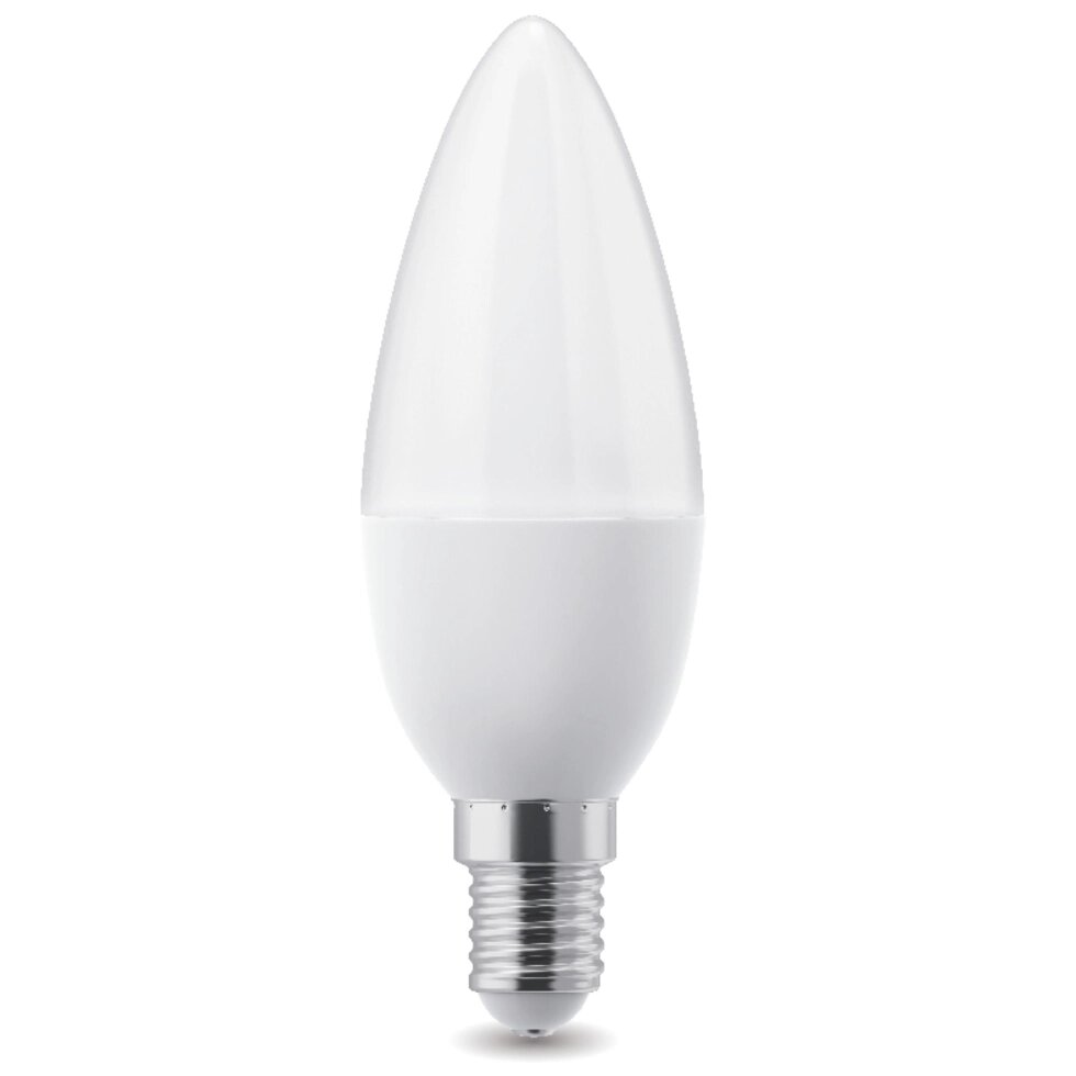 Лампа светодиодная E14 220-240 В 6,5 Вт свеча матовая 600 лм нейтральный белый свет от компании ИП Фомичев - фото 1