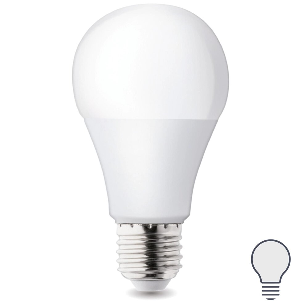 Лампа светодиодная E27 220-240 В 19 Вт груша матовая 2000 лм нейтральный белый свет от компании ИП Фомичев - фото 1