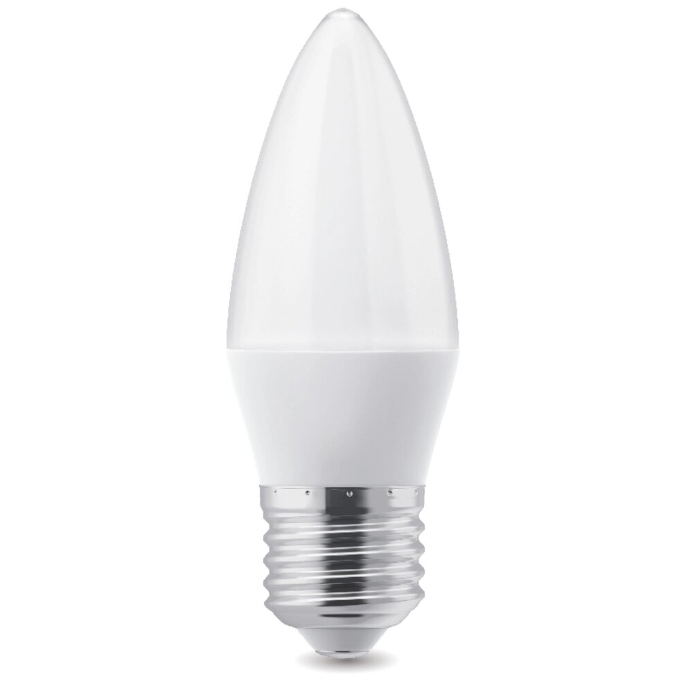 Лампа светодиодная E27 220-240 В 7 Вт свеча матовая 600 лм нейтральный белый свет от компании ИП Фомичев - фото 1
