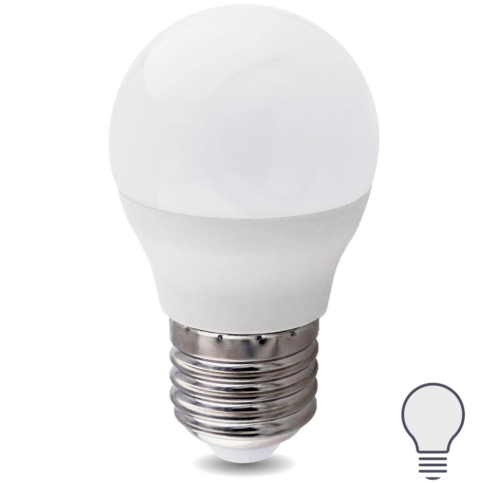Лампа светодиодная E27 220-240 В 8 Вт шар матовая 750 лм нейтральный белый свет от компании ИП Фомичев - фото 1
