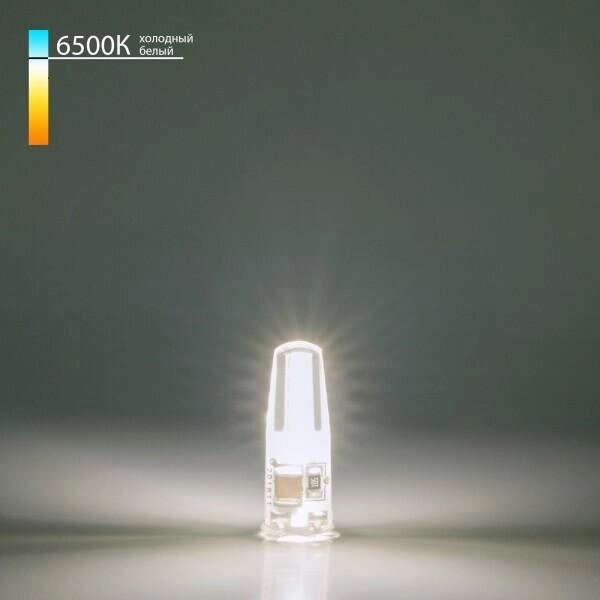 Лампа светодиодная Elektrostandard G4 220 В 3 Вт капсула прозрачная 270 лм холодный белый свет от компании ИП Фомичев - фото 1