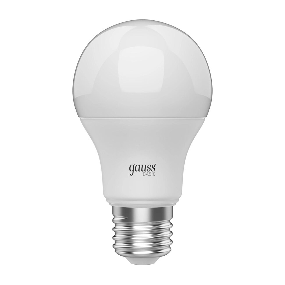 Лампа светодиодная Gauss Basic E27 12 В 12 Вт груша матовая 960 лм белый свет от компании ИП Фомичев - фото 1