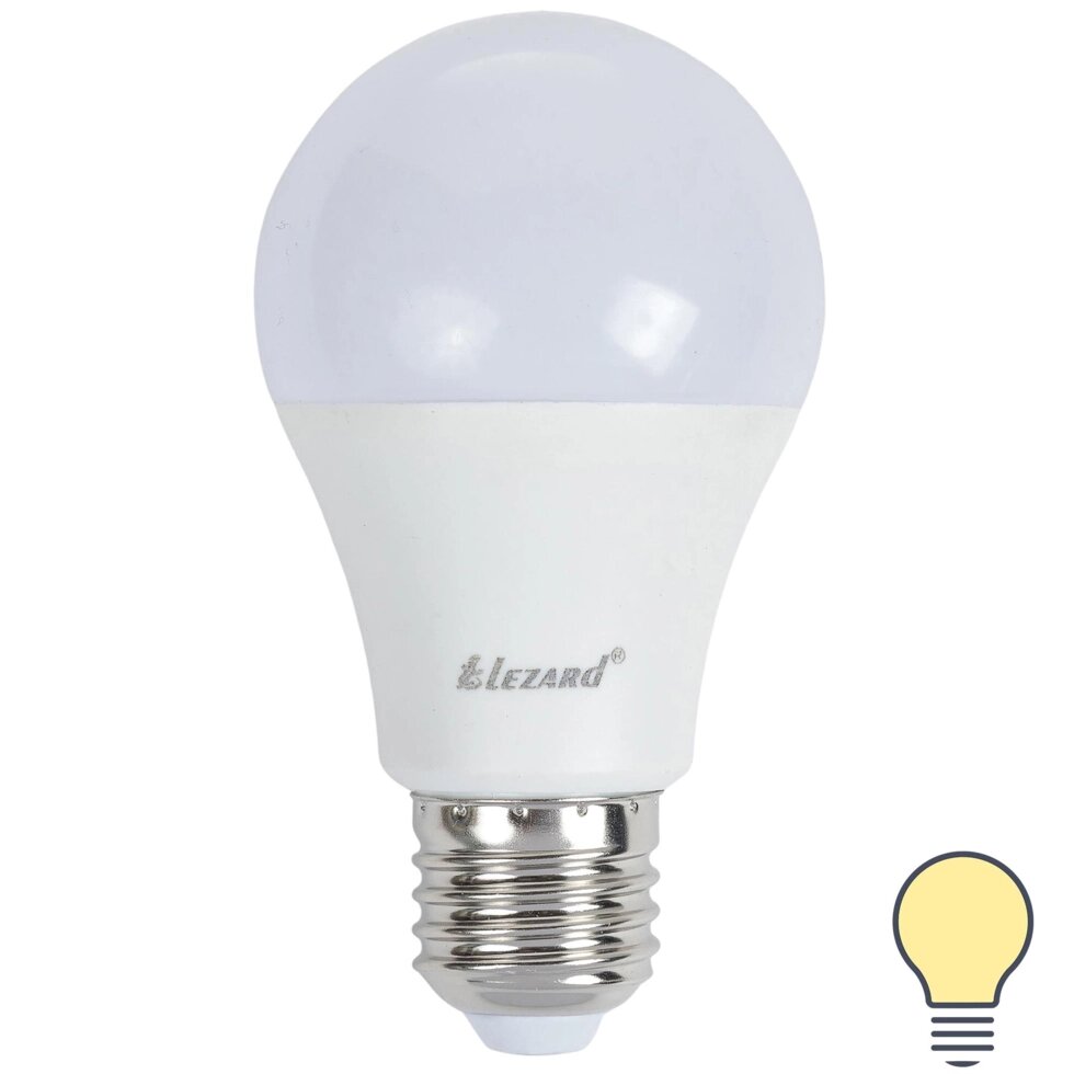 Лампа светодиодная Glob E27 220 В 9 Вт шар 680 лм, тёплый белый свет от компании ИП Фомичев - фото 1