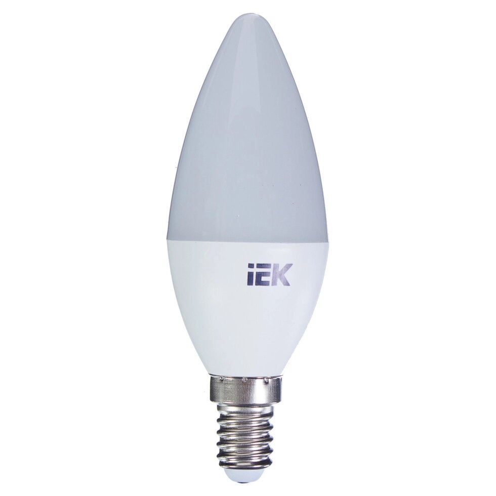 Лампа светодиодная IEK C35 Свеча E14 7 Вт 3000К свет тёплый белый от компании ИП Фомичев - фото 1