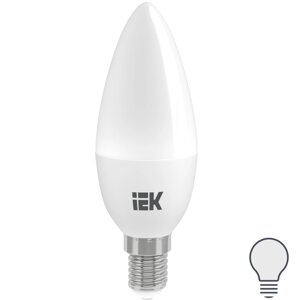 Лампа светодиодная IEK C35 Свеча E14 7 Вт 4000К свет холодный белый