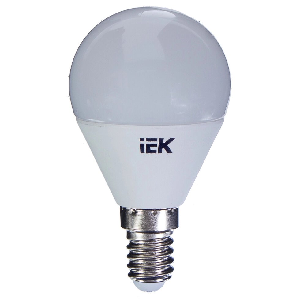Лампа светодиодная IEK G45 Шар E14 7 Вт 3000К свет тёплый белый от компании ИП Фомичев - фото 1