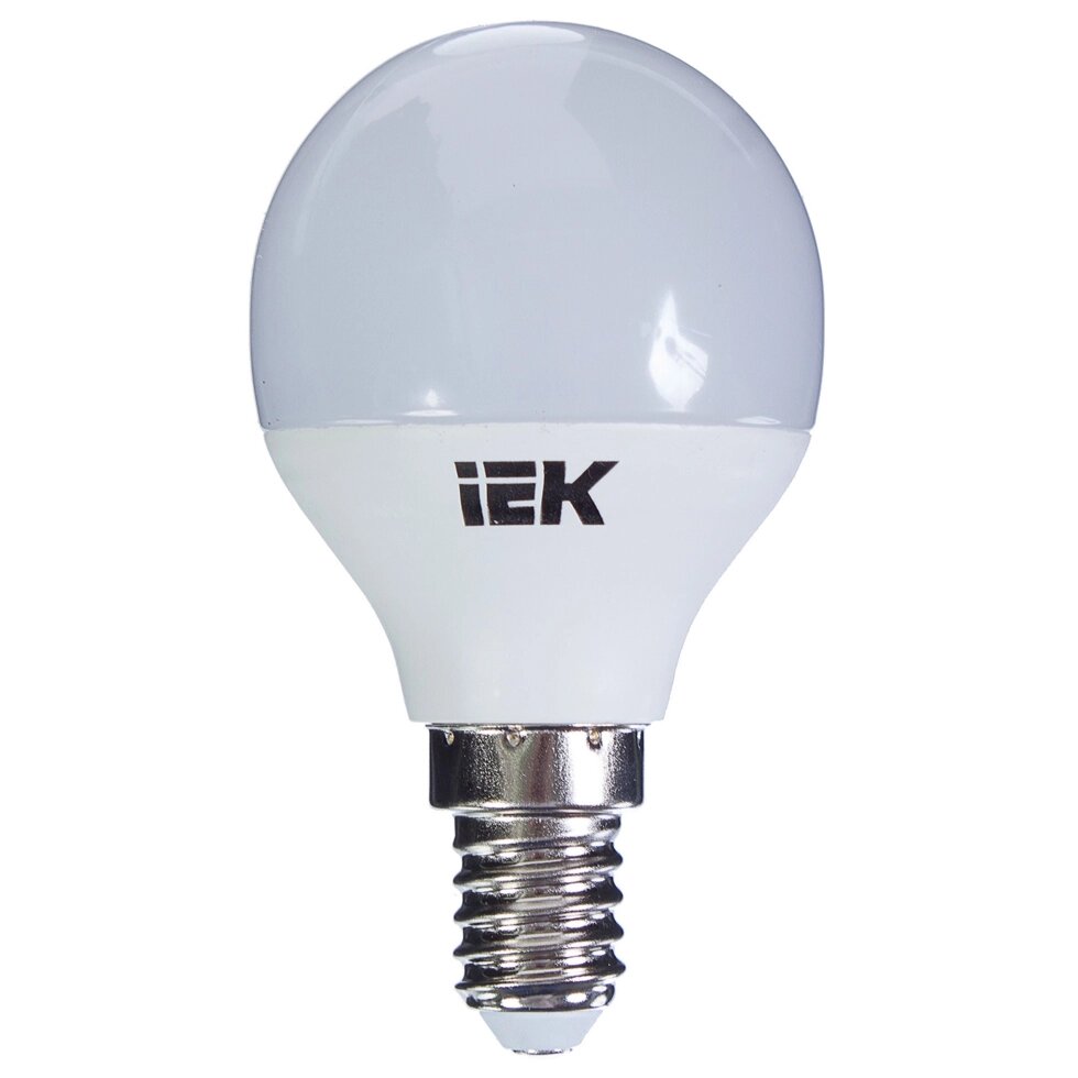Лампа светодиодная IEK G45 Шар E14 7 Вт 4000К свет холодный белый от компании ИП Фомичев - фото 1