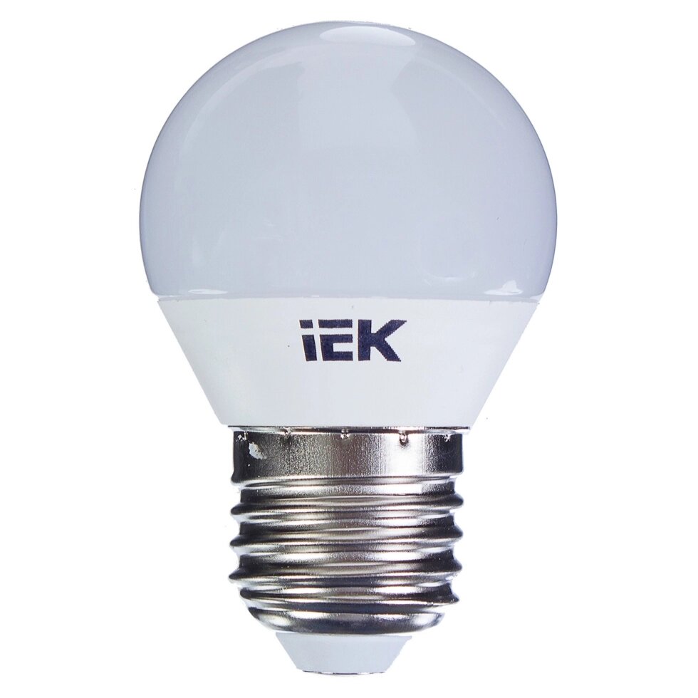 Лампа светодиодная IEK «Шар» G45, E27, 7 Вт, 230 В, 4000 К, свет холодный белый от компании ИП Фомичев - фото 1