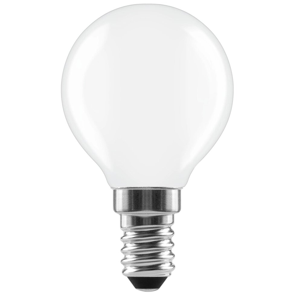 Лампа светодиодная Lexman E14 220-240 В 4 Вт шар матовая 400 лм теплый белый свет от компании ИП Фомичев - фото 1