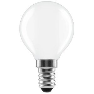 Лампа светодиодная Lexman E14 220-240 В 4 Вт шар матовая 400 лм теплый белый свет