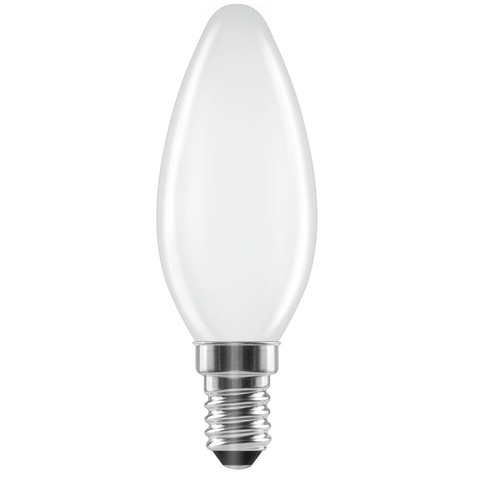 Лампа светодиодная Lexman E14 220-240 В 5 Вт свеча матовая 600 лм теплый белый свет от компании ИП Фомичев - фото 1