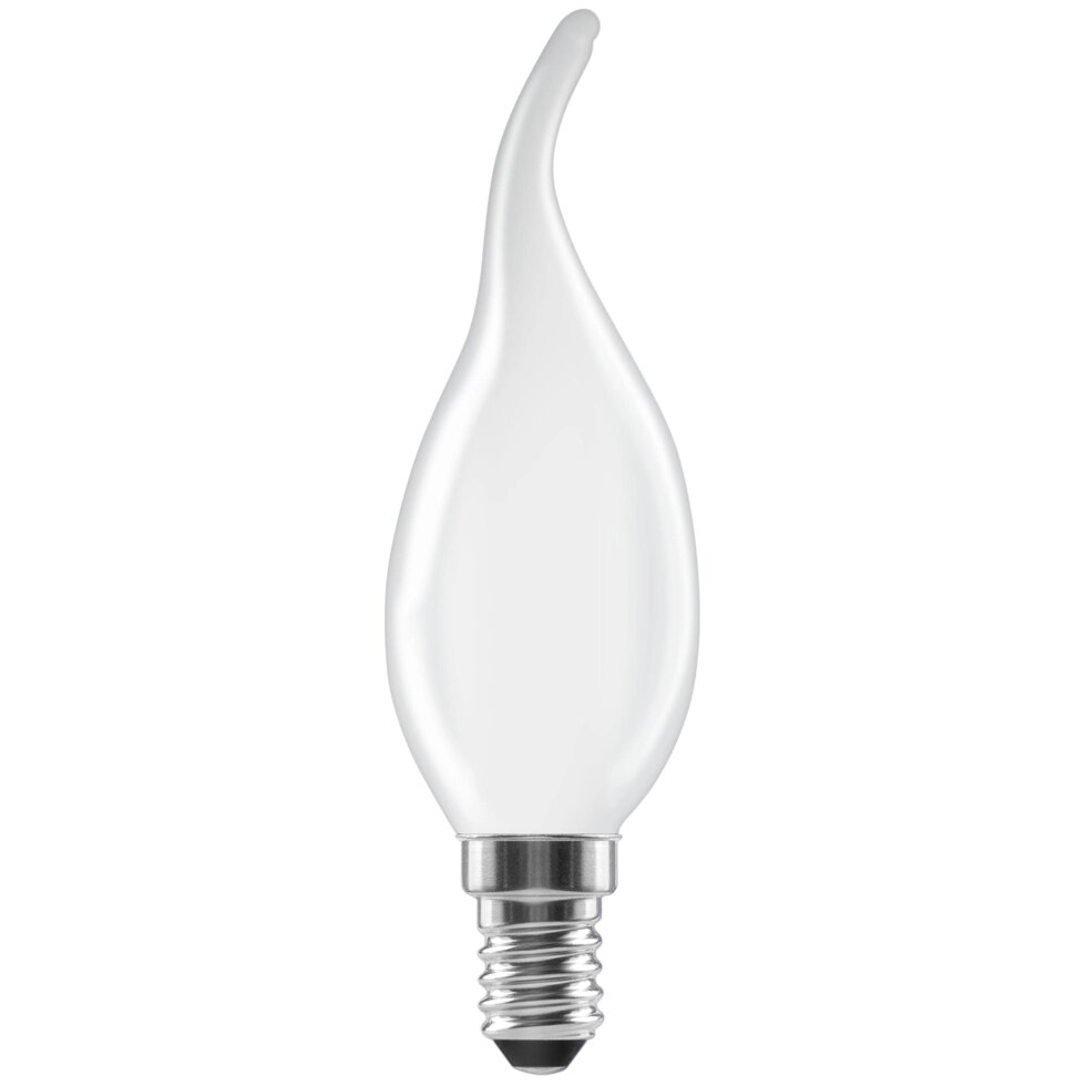 Лампа светодиодная Lexman E14 220-240 В 5 Вт свеча на ветру матовая 600 лм нейтральный белый свет от компании ИП Фомичев - фото 1