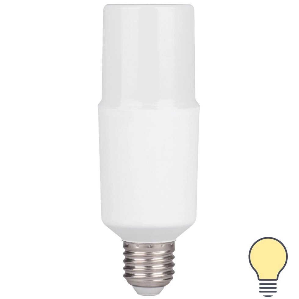 Лампа светодиодная Lexman E27 170-240 В 10 Вт цилиндр матовая 1000 лм теплый белый свет от компании ИП Фомичев - фото 1