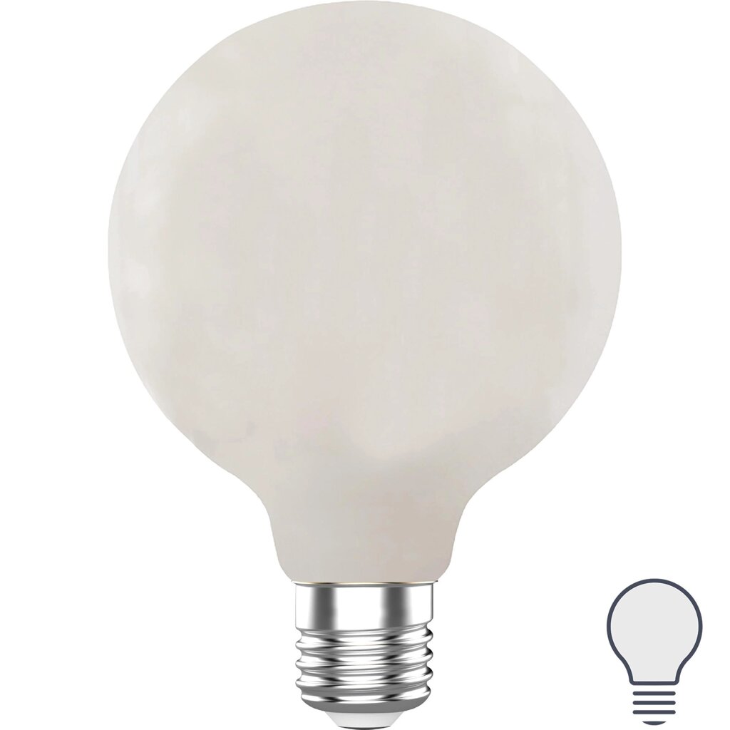 Лампа светодиодная Lexman G120 E27 220-240 В 9 Вт матовая 1055 лм нейтральный белый свет от компании ИП Фомичев - фото 1