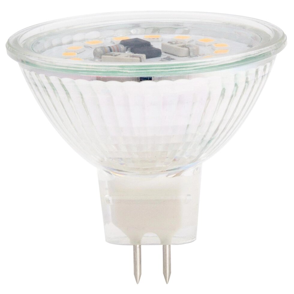 Лампа светодиодная Lexman GU5.3 220-240 В 6 Вт спот прозрачная 500 лм теплый белый свет от компании ИП Фомичев - фото 1