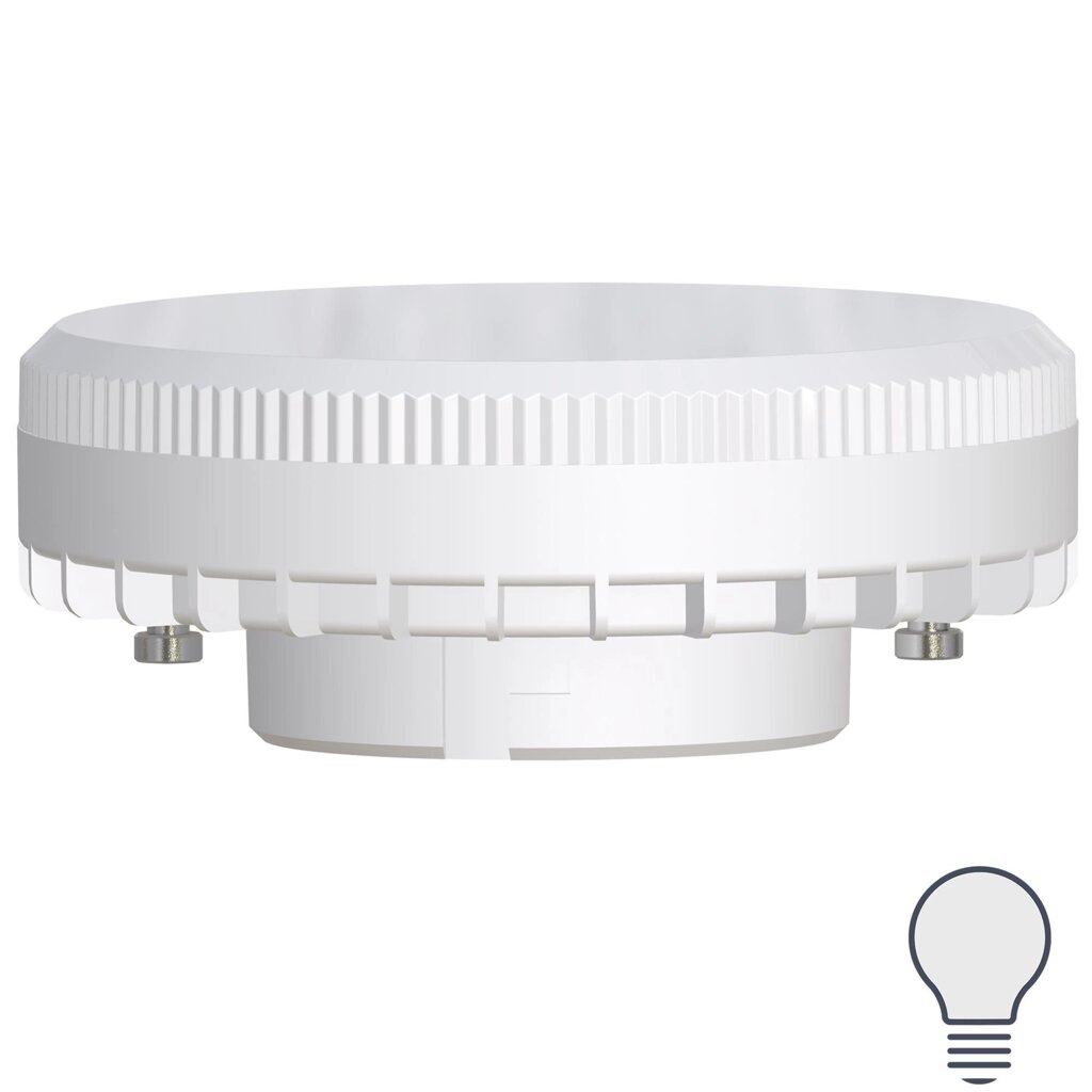 Лампа светодиодная Lexman GX53 170-240 В 12 Вт круг матовая 1300 лм нейтральный белый свет от компании ИП Фомичев - фото 1