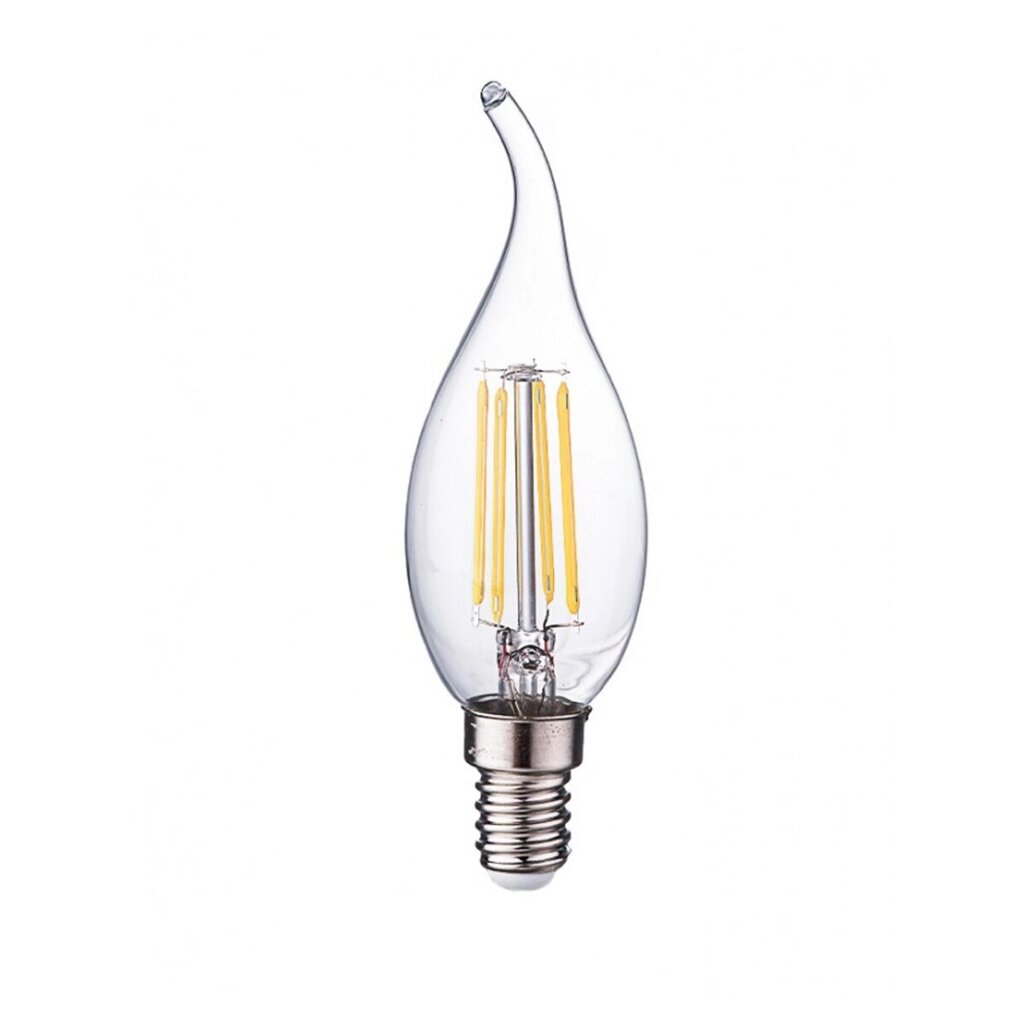 Лампа светодиодная нитевидная прозрачная свеча на ветру СW35 11 Вт 4000 К Е14 Фарлайт от компании ИП Фомичев - фото 1