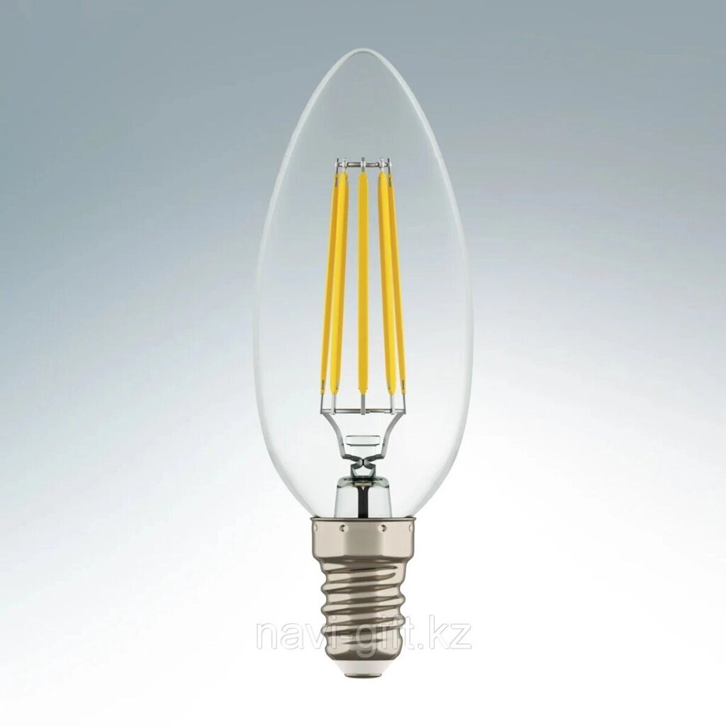 Лампа светодиодная нитевиднаяпрозрачная свеча С35 7 Вт 4000 К Е14Фарлайт от компании ИП Фомичев - фото 1
