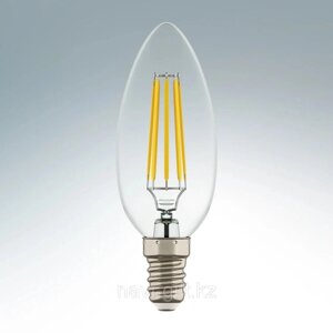 Лампа светодиодная нитевиднаяпрозрачная свеча С35 7 Вт 4000 К Е14Фарлайт