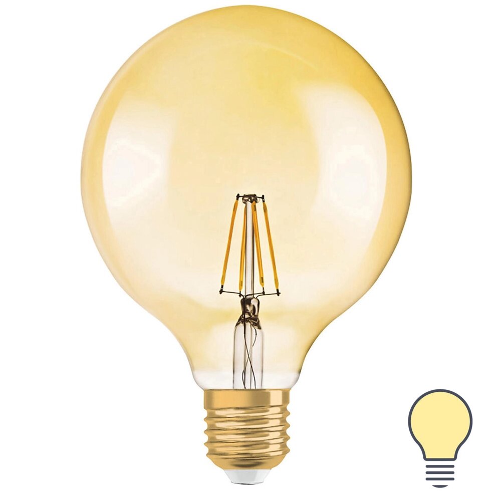 Лампа светодиодная Osram филаментная E27 220-240 В 4.5 Вт/824 шар от компании ИП Фомичев - фото 1